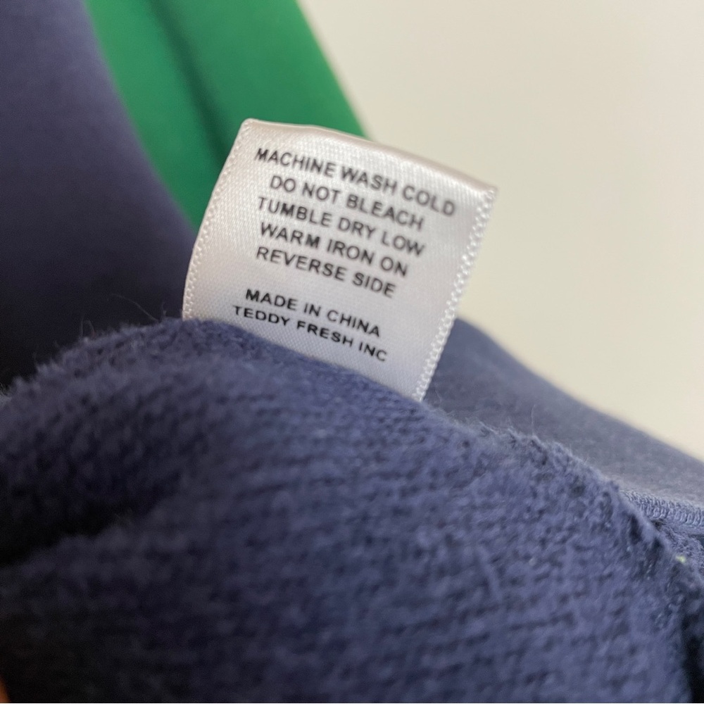 TEDDY FRESH Colorblock Hoodie Navy Green Red Size Men's Small - Picture 7 of 14